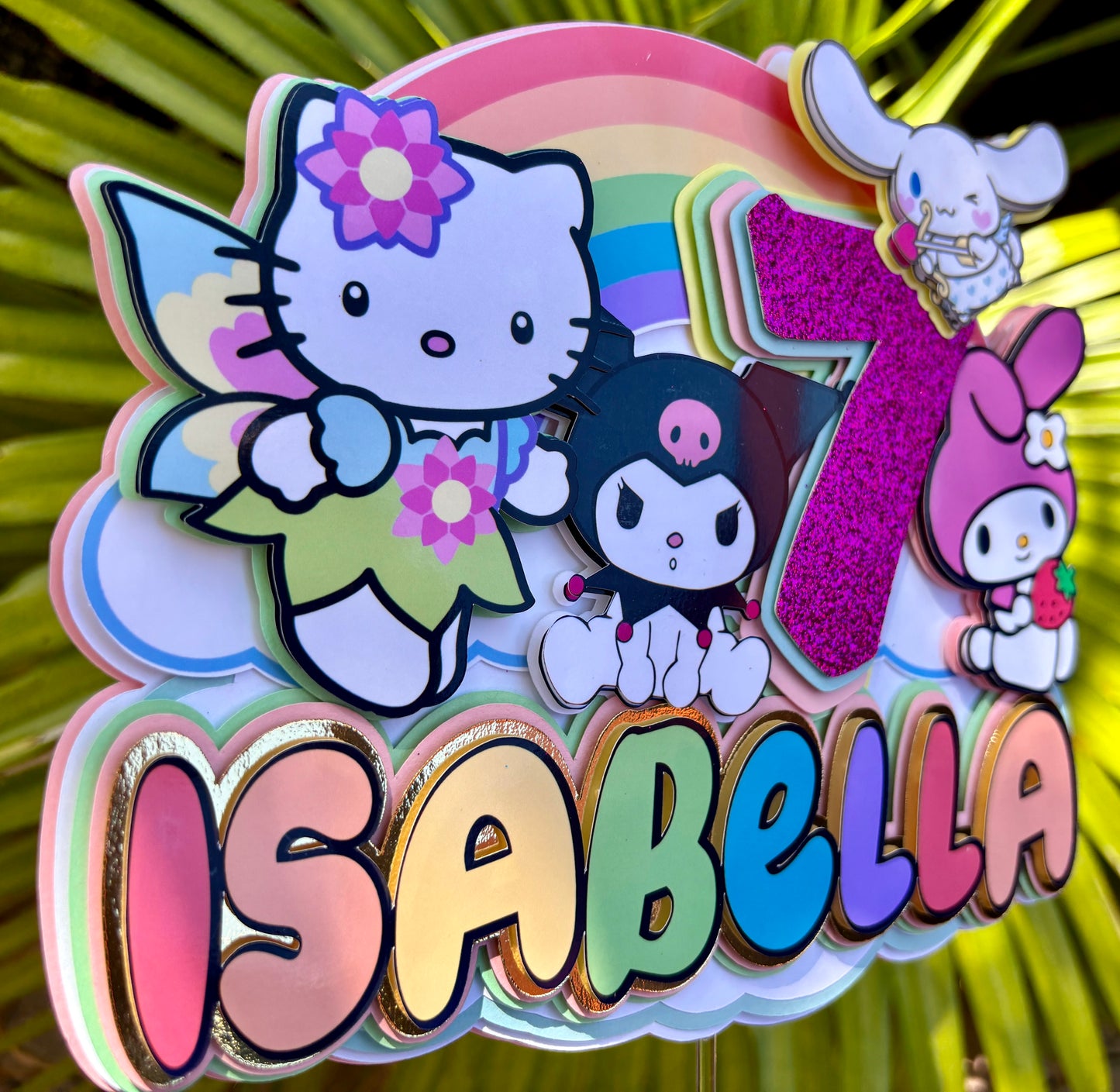Hello Kitty cake topper, cupcake topper, favor bags, kitty, birthday, girls
