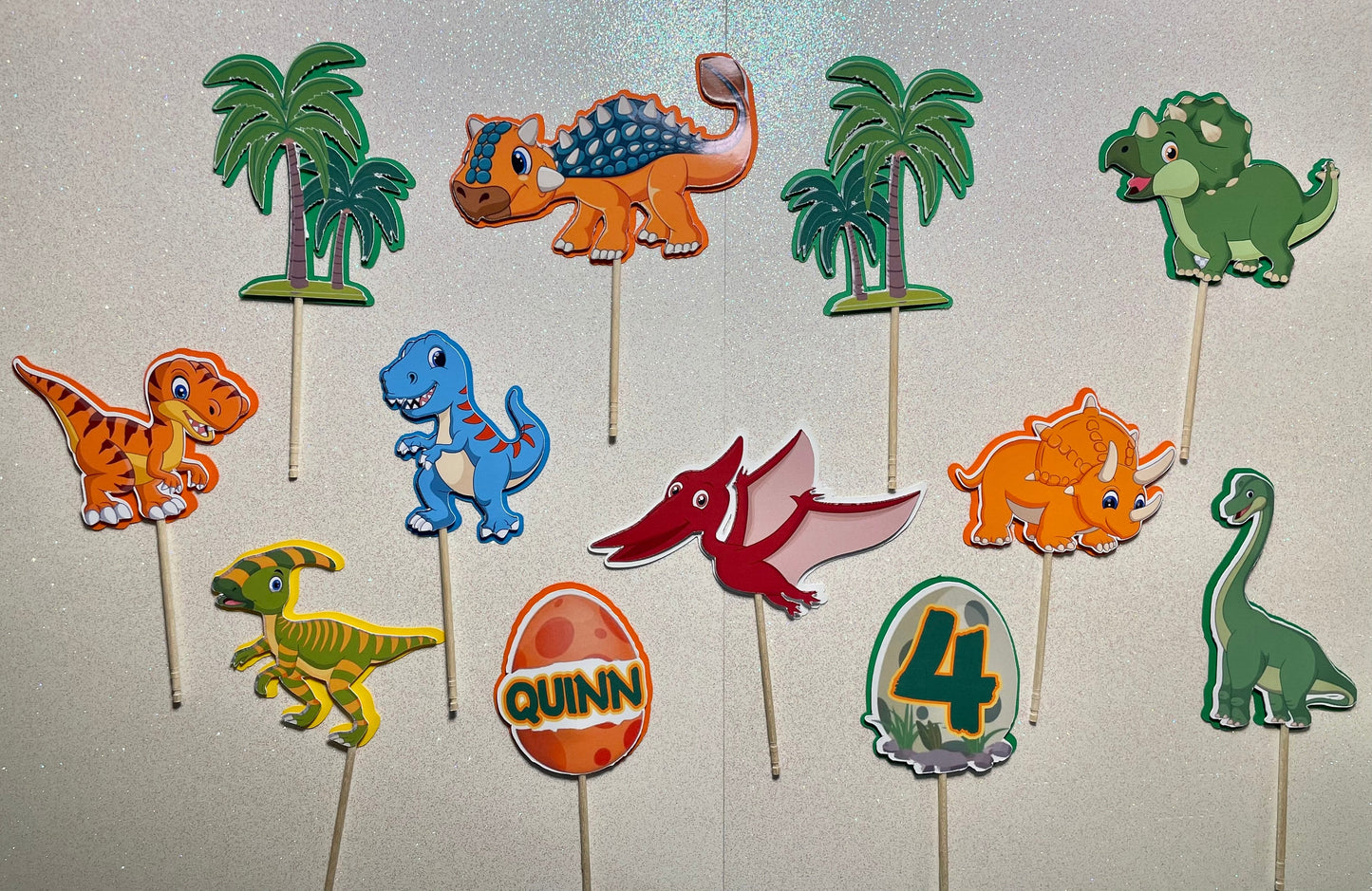 Dinosaur Cake Topper, Boys Birthday Cake Topper, T-Rex Cake Topper, Jurassic Name and Age Cake Topper, Dinosaur Birthday Party, roar